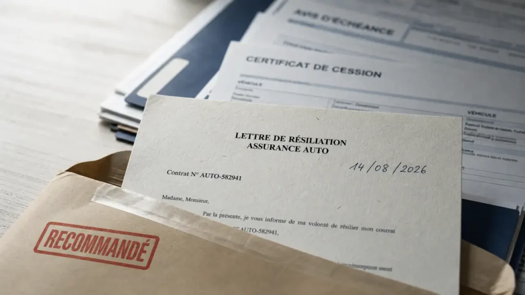Lettre modèle résiliation assurance auto recommandée