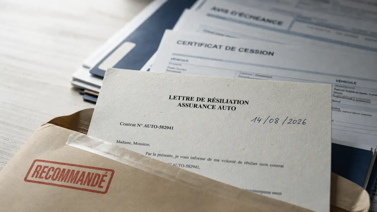 Lettre modèle résiliation assurance auto recommandée