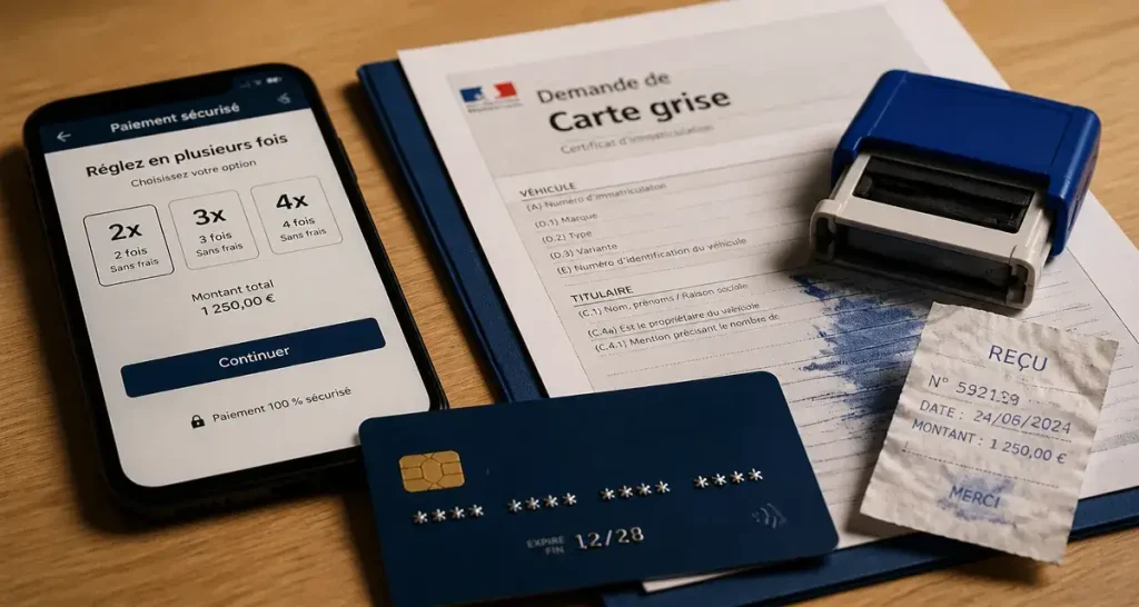 Paiement plusieurs fois carte grise : formulaire 2x 3x 4x
