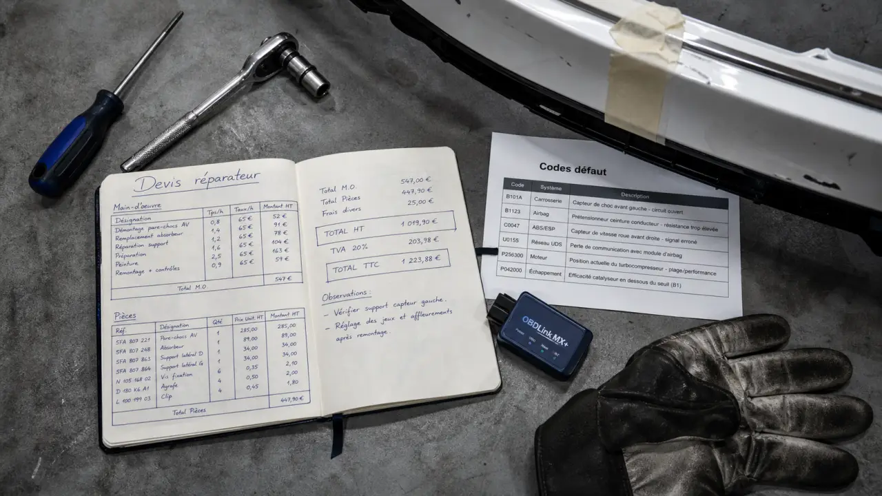 Reparateur auto : devis clair au garage