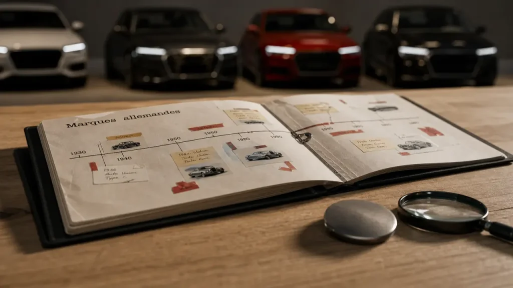 Voiture allemande marque : marques automobiles allemandes sur une frise chronologique
