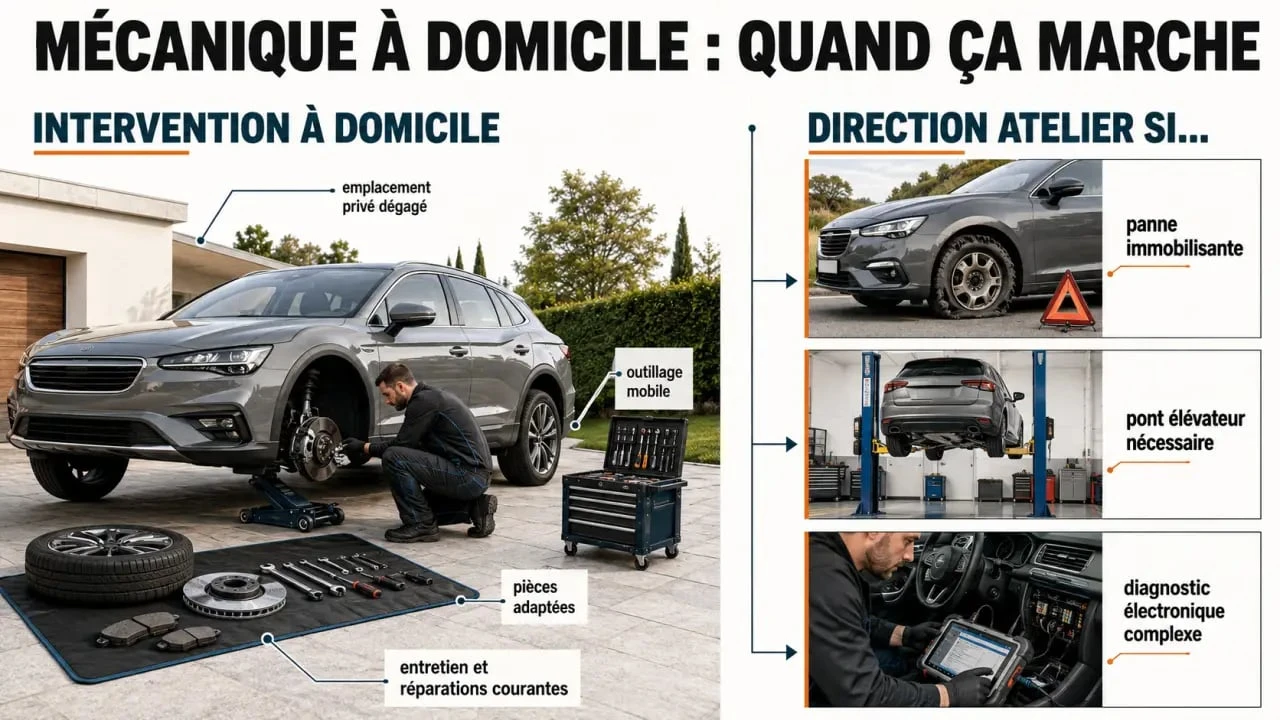 Mécanique à domicile : déroulement d'une intervention mobile et limites nécessitant un atelier