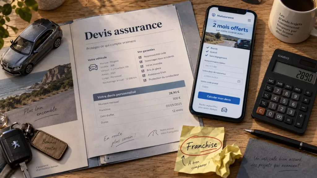 Assurance auto pas cher 2 mois offert : vérifier 4 points